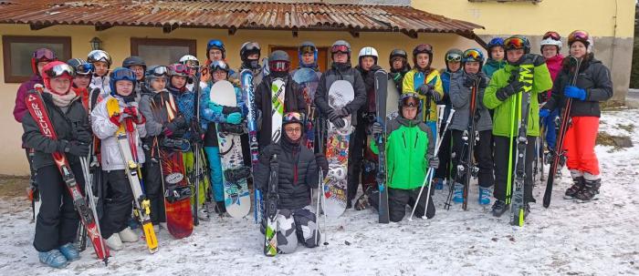 8. třída na lyžařském kurzu